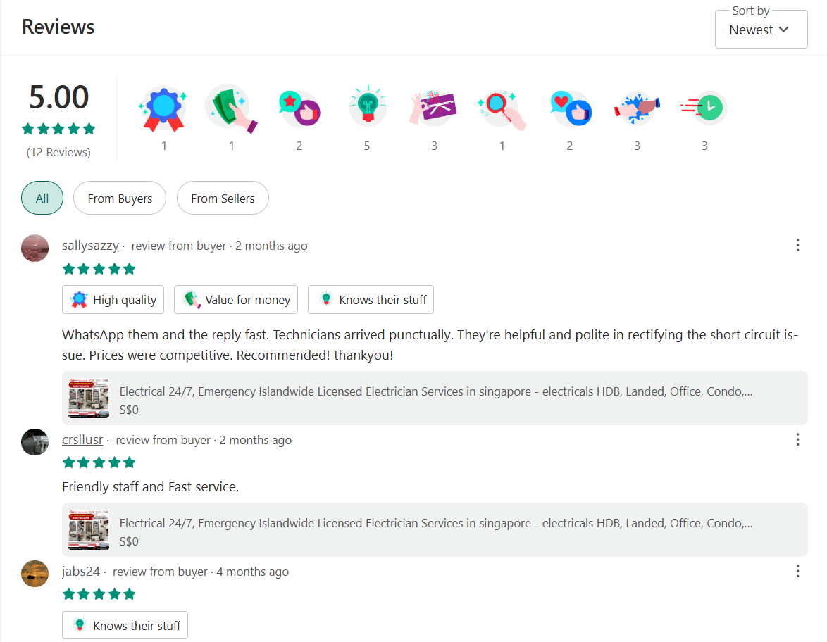 Carousell.sg Listed – 24 Hours EMA Licensed Electrician In Singapore